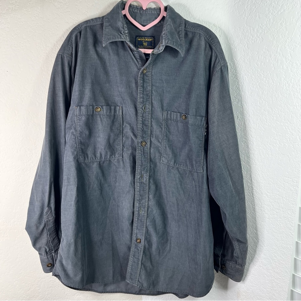 Urban Outfitters Corduroy Navy Button Up Size M